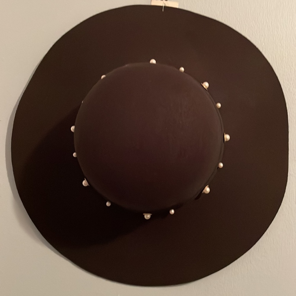 ⭐️Host Pick⭐️  Black hat with pearls New!